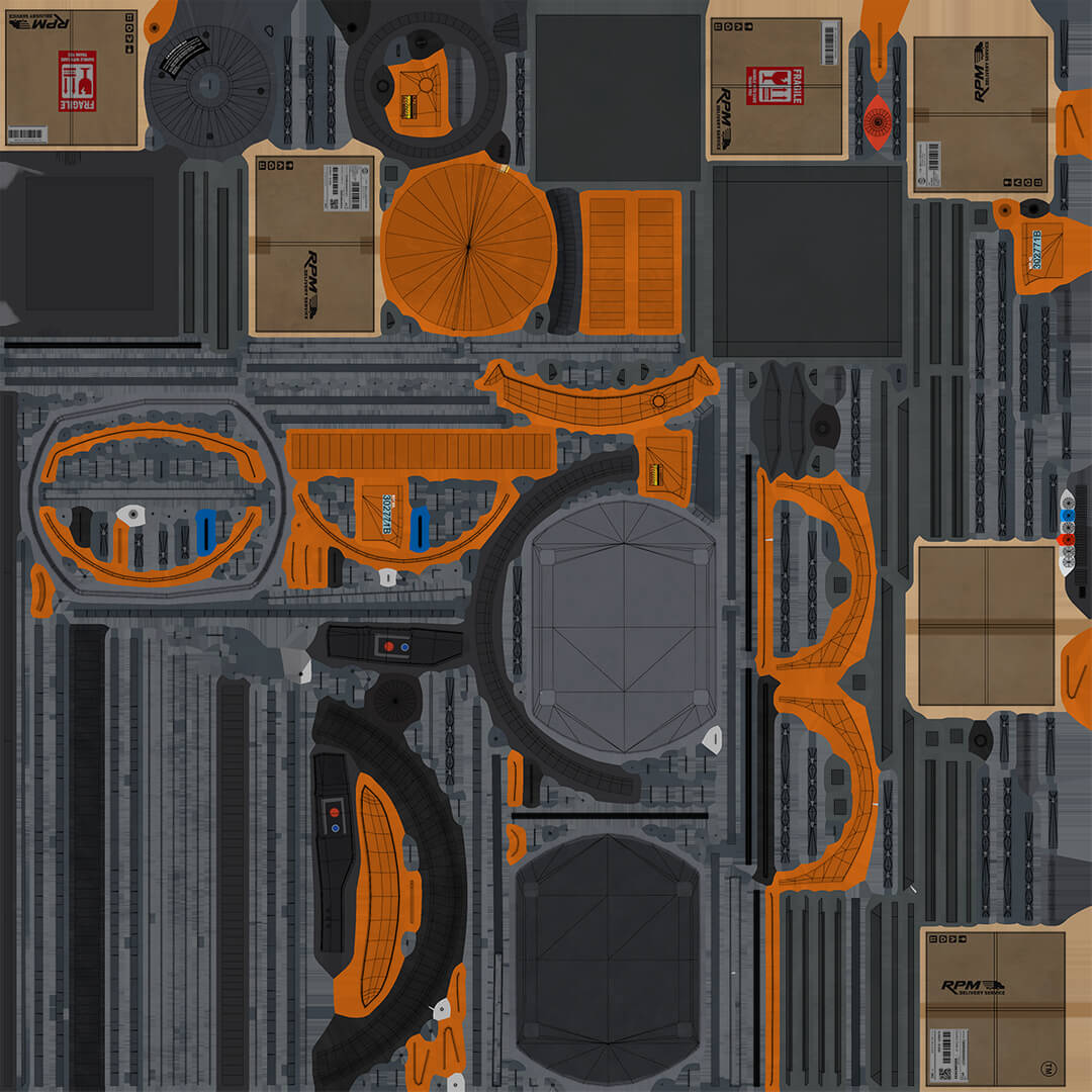 Warehouse Robot Generic All PBR Unity UE Textures - 3D Model by Eight ...