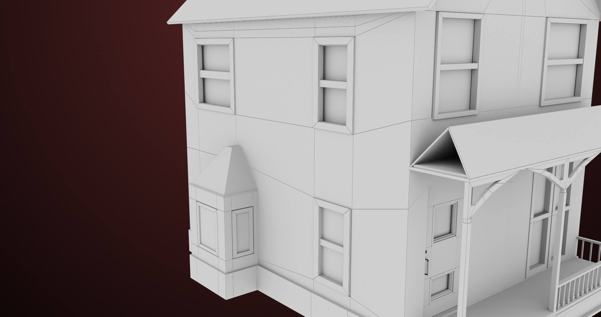 White Wooden House 01 All PBR Unity UE Textures - 3D Model by Eight Vertex