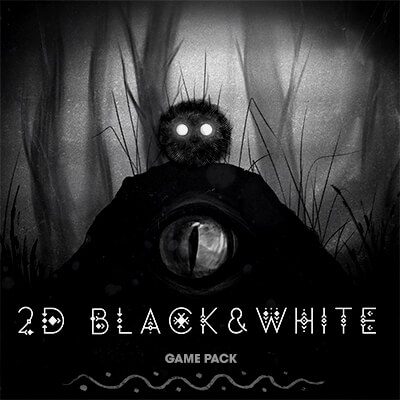 2D Black & White Game Pack - Environments