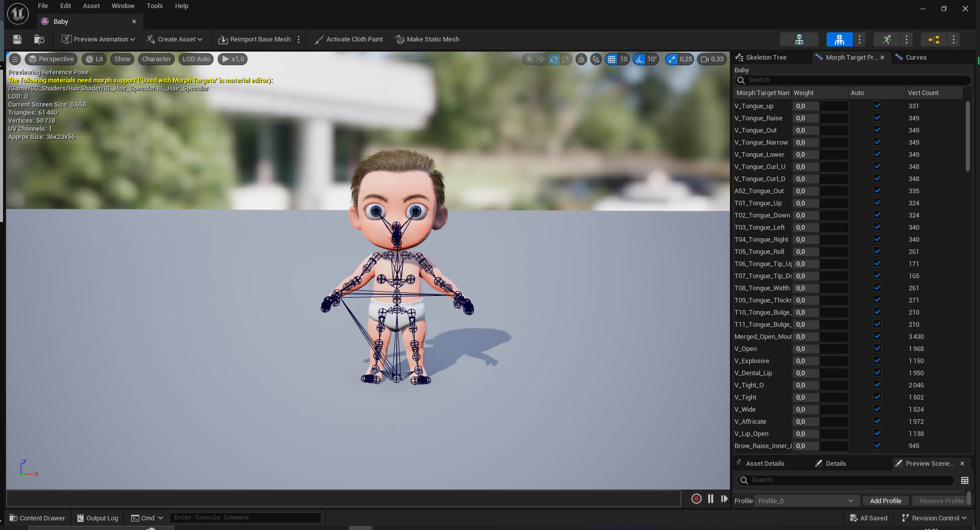 Rigged Texture Cartoon Baby Rigged 3D Model by Elegant Mesh 3D