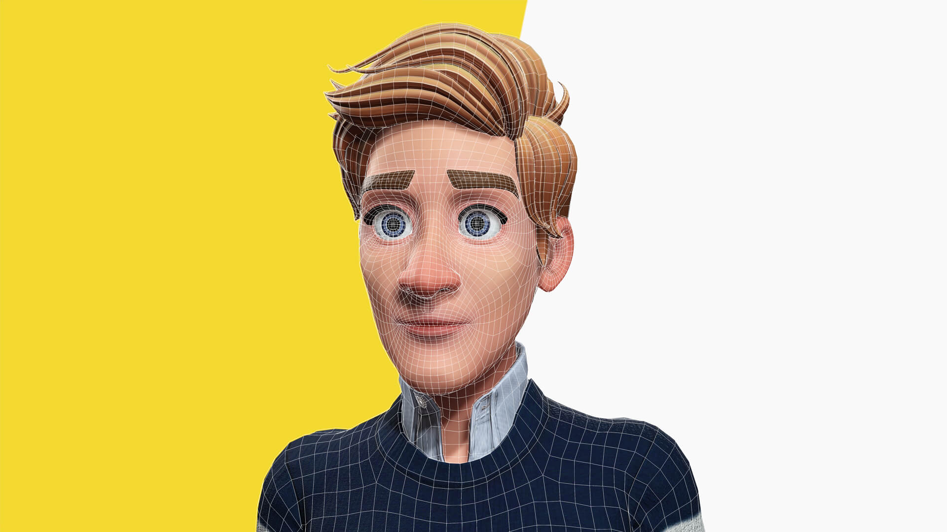 Fatherly Model Father Cartoon Character - 3D Model by Elegant Mesh 3D