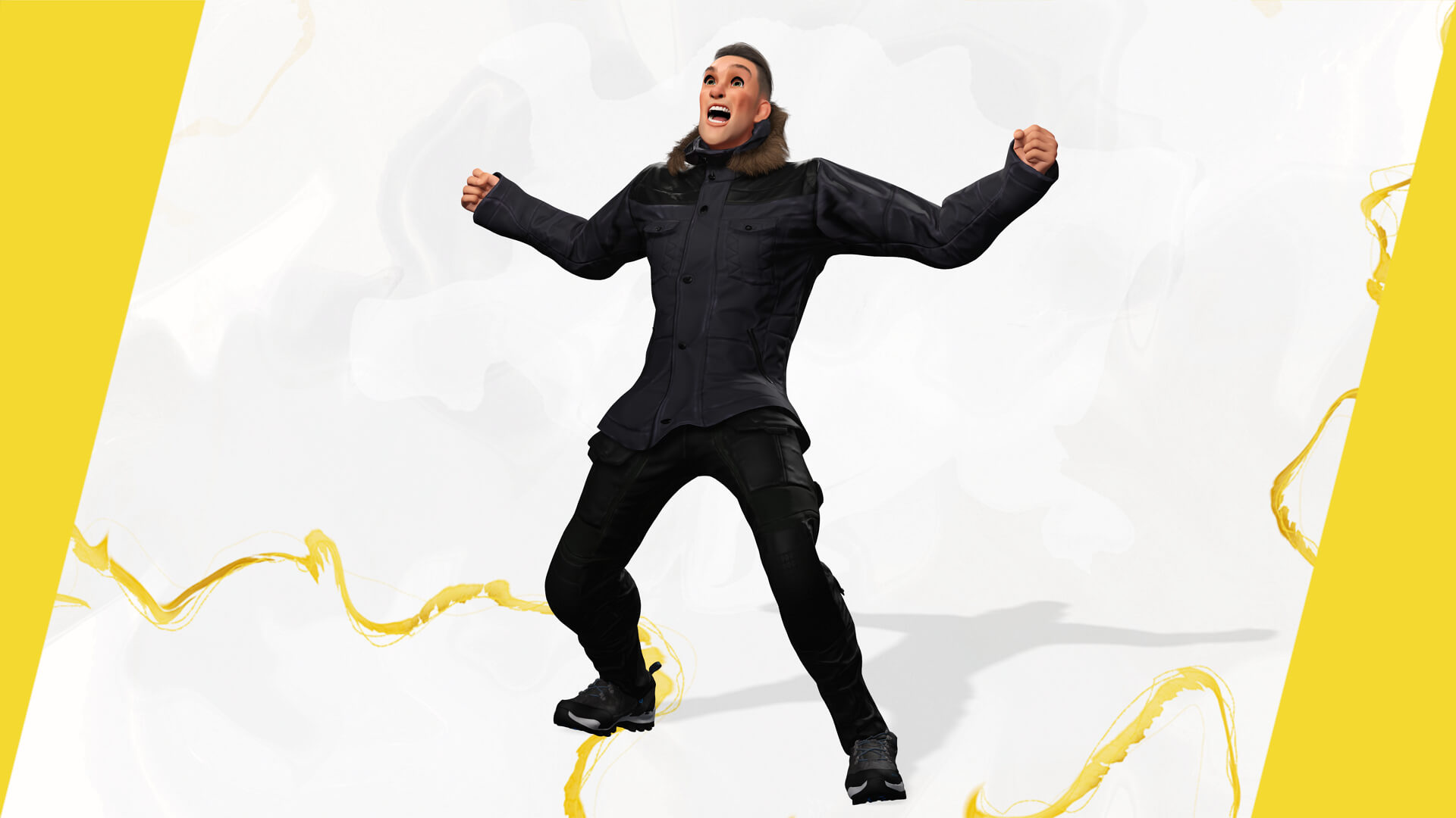 Man in Winter Outfit Stylized Realistic Character Rig - 3D Model by ...