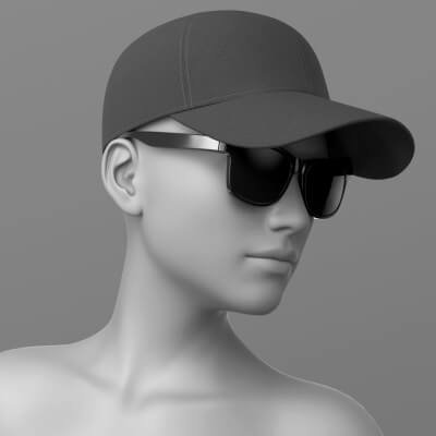Baseball Cap and Sunglasses G8 Female
