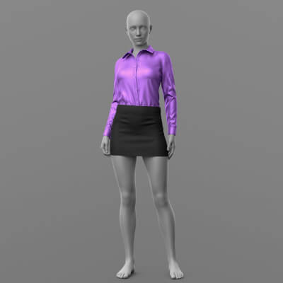 Blouse and Skirt G8 Female