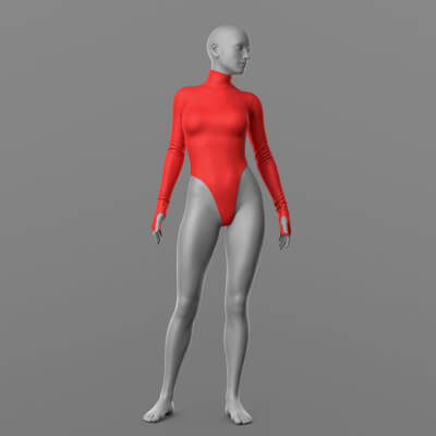 Bodysuit Female 3D Model