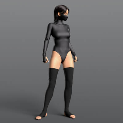 Bodysuit Mask and Stockings 02v G8F by Elena_Sh