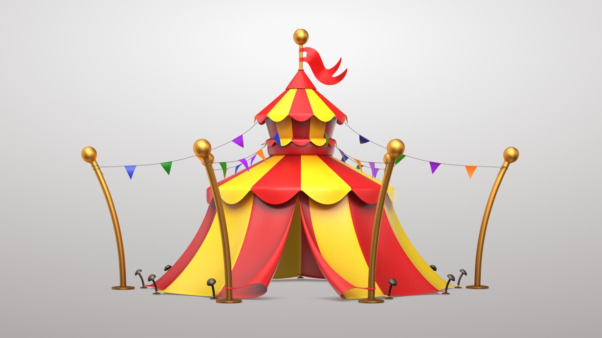 Circus Tent 3d Model By Elena Sh