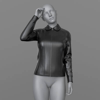 Classic Leather Jacket G8 Female