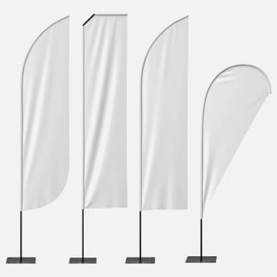 Collection Banners 4 in 1 3D Model