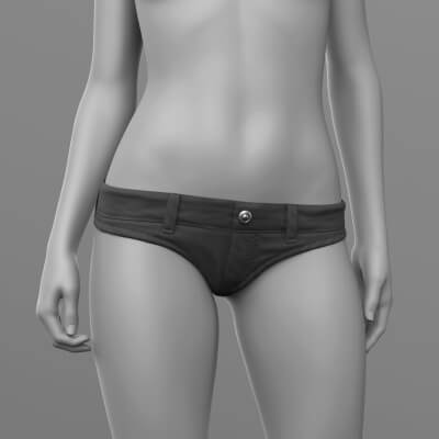 Denim Panties G8 Female