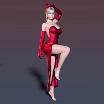 Evening Dress 01v and Gloves G8F by Elena_Sh