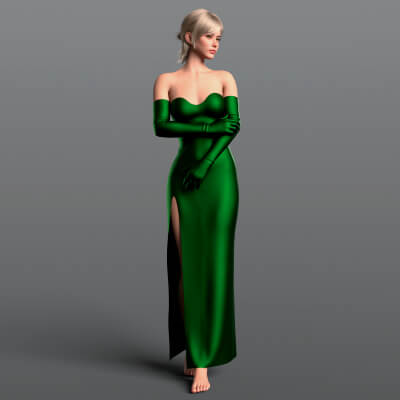 Evening Dress 01v and Gloves G9 by Elena_Sh