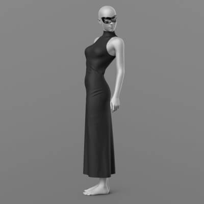 Evening Dress and Face Mask G8 Female