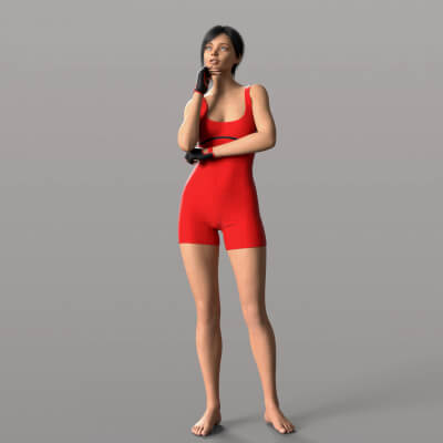 Fitness Jumpsuit and Sports Gloves G8F by Elena_Sh