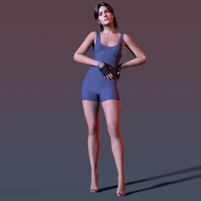 Fitness Jumpsuit and Sports Gloves G9