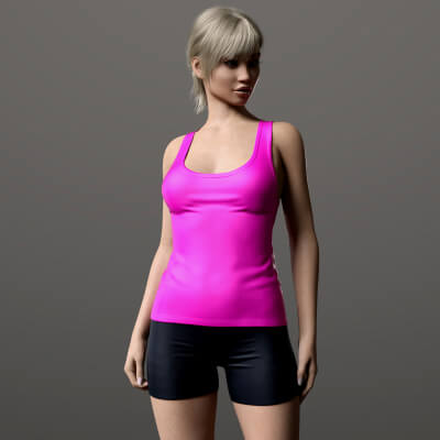 Fitness Tank Top and Sports Shorts G8F by Elena_Sh