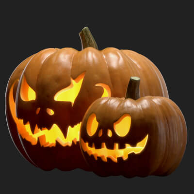 Halloween Pumpkins Props by Elena_Sh