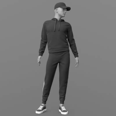 Hoody 02v Baseball Cap Sports Pants Sneakers G8 Male