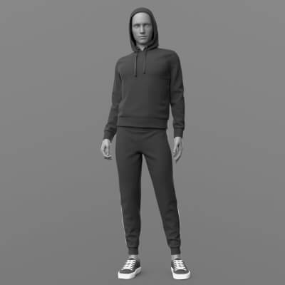 Hoody Sports Pants Sneakers G8 Male