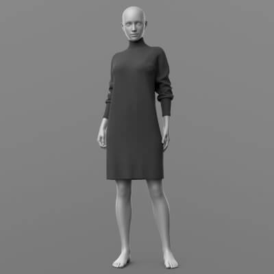 Knitted Dress 3v G8 Female