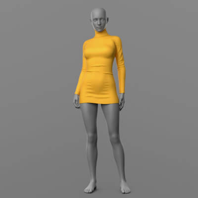 Knitted Dress G8 Female Daz