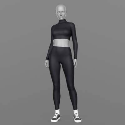 Leggings Long Sleeve Top Sneakers Socks 2v G8 Female