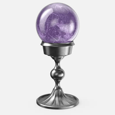 Magic Ball with Silver Base