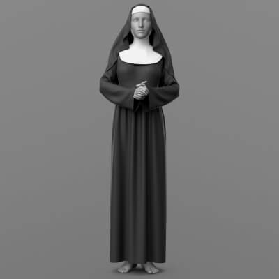 Nuns Clothes G8 Female by Elena_Sh