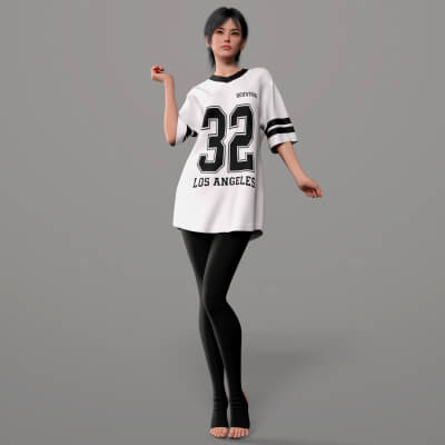 Oversize T-Shirt and Dance Leggings G9