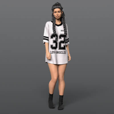 Oversize T-Shirt and Socks G8F by Elena_Sh