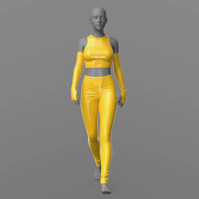 Pants Top and Armbands 3d Model