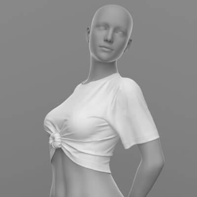 Shirt with Knot G8_8.1 Female by Elena_Sh