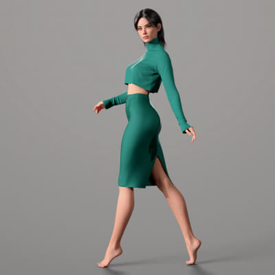 Short Sweater and Skirt Long G9 by Elena_Sh