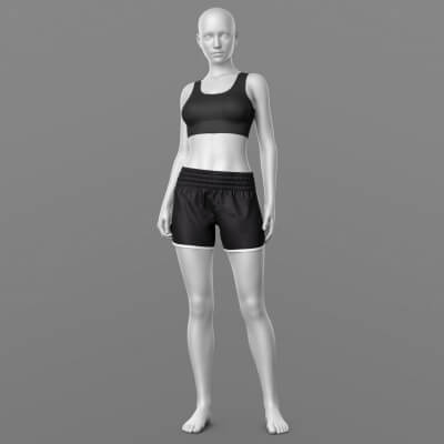 Shorts 03v and Top 08v G8 Female