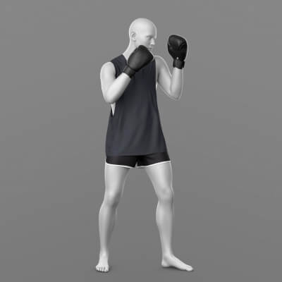 Shorts Tank Top Boxing Gloves and Poses G9