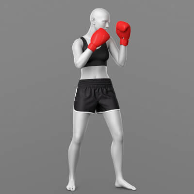 Shorts Top Boxing Gloves and Poses G9