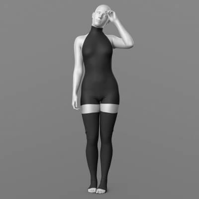Sports Jumpsuit 02v and Stockings 02v G9