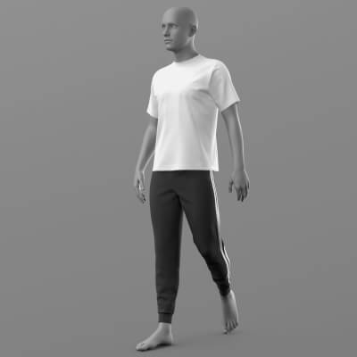 Sports Pants and Shirt 01v G8 Male