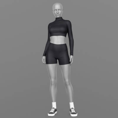 Sports Shorts Top Socks Sneakers G8 Female