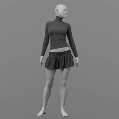 Sweater and Skirt G8 Female