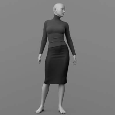Sweater and Skirt Long G8 Female