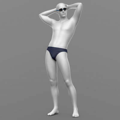 Swimming Trunks and Swimming Goggles G8 Male