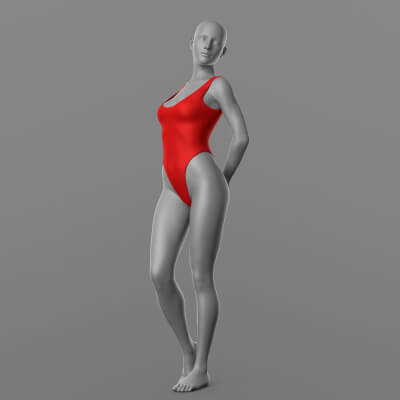Swimsuit 04V 3D Model
