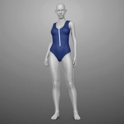 Swimsuit with Zipper G8 Female