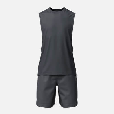 Tank Top Male 3v Shorts 3v 3D Model