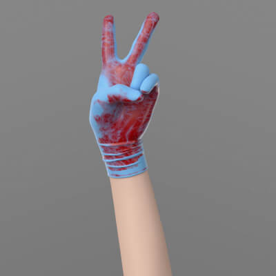 Textures Blood Surgical Gloves G9 G8
