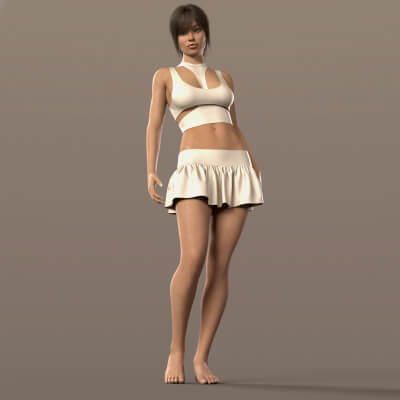 Top 07v and Skirt G8 Female by Elena_Sh