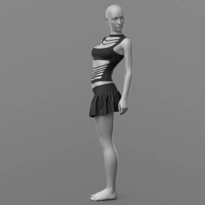 Top Holes and Skirt G8 Female