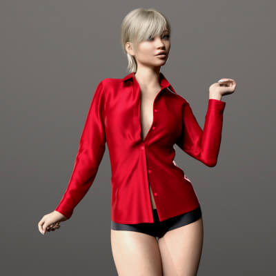 Unbuttoned Blouse G8 Female by Elena_Sh