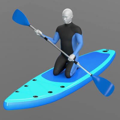 Wetsuit SUP Board and Poses G9